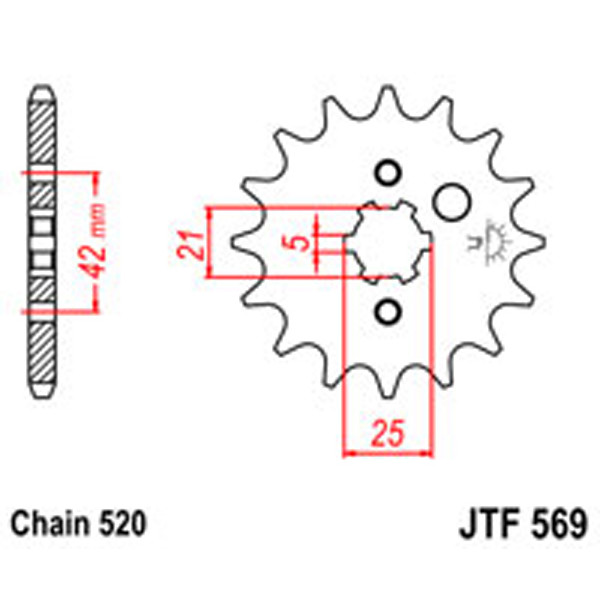 JT JT Gear Box Sprockets G/B 569/572/1383-14